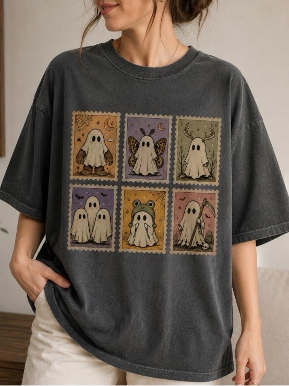 Cute Ghost Protect Our National Parks Tee, Vintage Halloween Ghost Cottagecore